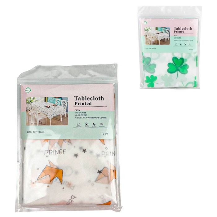 Скатерть 137*183см, без основы, ПВХ, в ассортименте 101462
