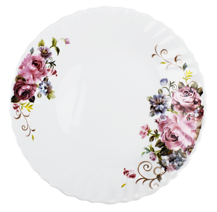 Тарелка плоская, стеклокерамика, d=19 см, круглая, Наоми 102057