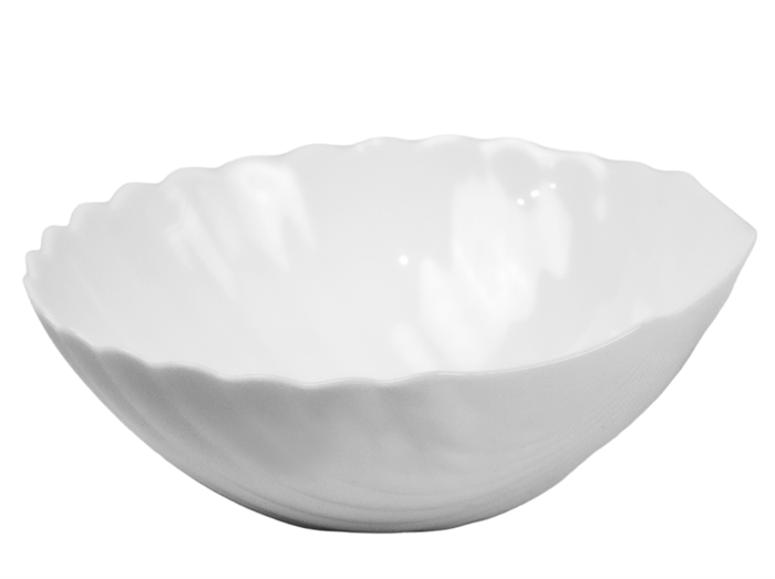 Салатник 390 мл, стеклокерамика, d=15 см, h=4.5 см, "Ракушка", белье 102598