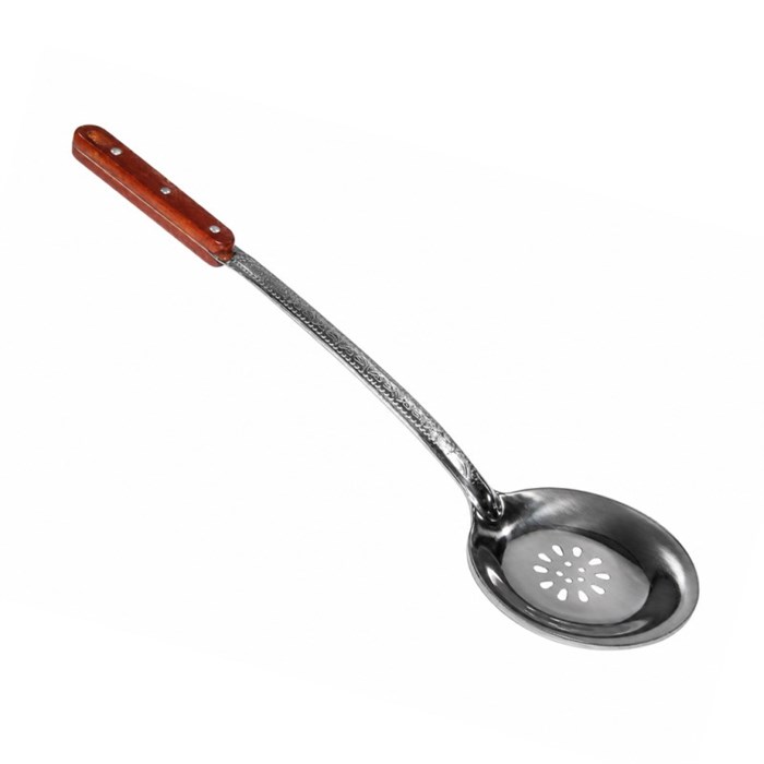 Шумовка с деревянной ручкой, для казана 46х12,5см 100800
