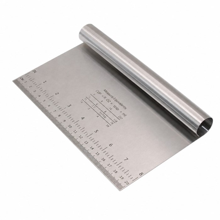 Шпатель-скребок для теста 20*12*2,3см, нержавеющая сталь 100855