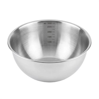 Миска 3,0 л, d=27,5см, h=11см, мерная шкала, нержавеющая сталь 101942