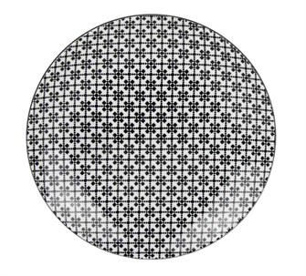 Тарелка плоская круглая d= 19, h= 2 см, фарфор 102411