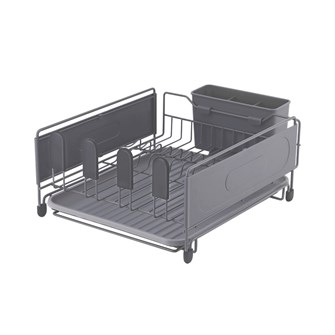 Сушилка из нержавеющей стали с поддоном , цвет серый 49.5x30x15.5см 100284