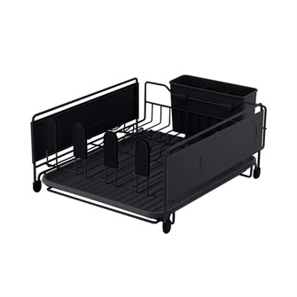 Сушилка из нержавеющей стали с поддоном , цвет черный 49.5x30x15.5см 100297