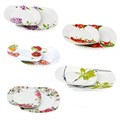 Тарелка плоская квадратная 20см, 7" фарфор в ассортименте 101093